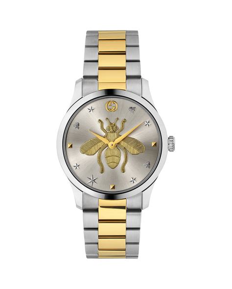 gucci two tone watch mens|gucci bee watch ladies.